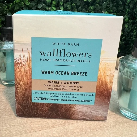 Set of 3 Bath and Body Works Wall Flower Fragrance Refill Warm Ocean Breeze New - Picture 6 of 8